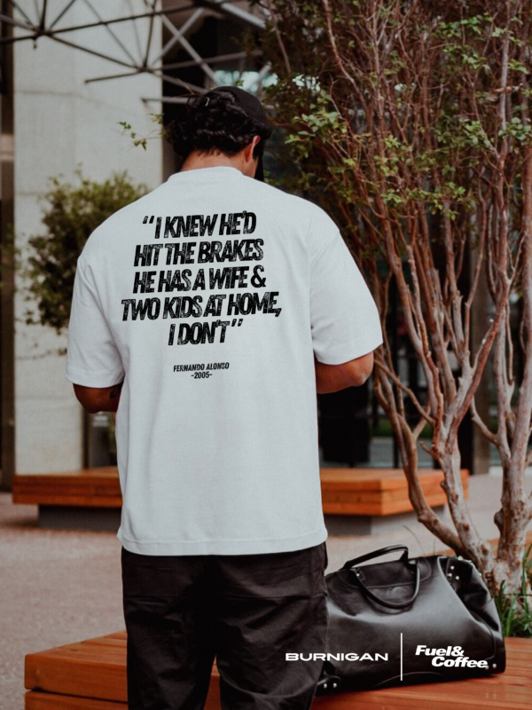 IMG_9613 Fuel & Coffee Motorsport Oversized T-Shirt – White