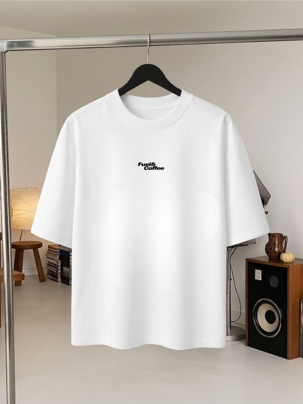 IMG_9614 Fuel & Coffee Saint-Tropez 1984 Oversized T-Shirt – White