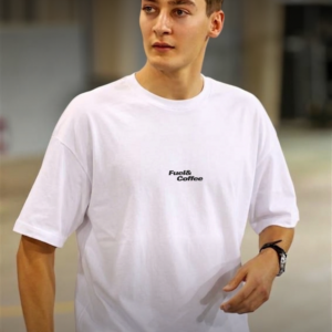 Fuel & Coffee “Just Let Me Drive” Motorsport Oversized T-Shirt – White