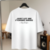 IMG_9618 Fuel & Coffee “Just Let Me Drive” Motorsport Oversized T-Shirt – White