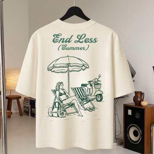 IMG_9623 Fuel & Coffee Endless Summer Oversized T-Shirt – Cream