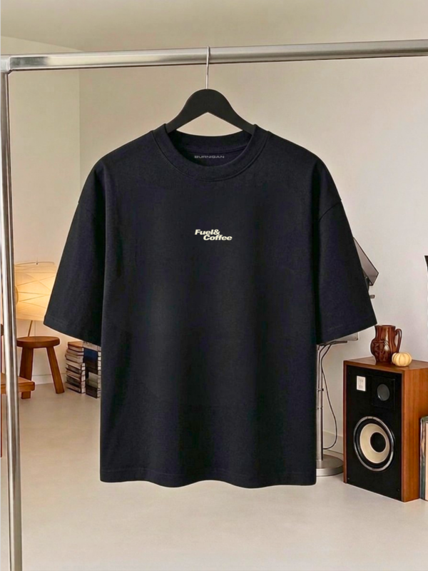 Fuel & Coffee “Just Let Me Drive” Motorsport Oversized T-Shirt – Black