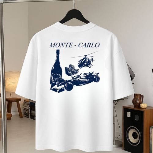 italian-cuisine-night-211 Fuel & Coffee Monte-Carlo Motorsport Oversized T-Shirt – White