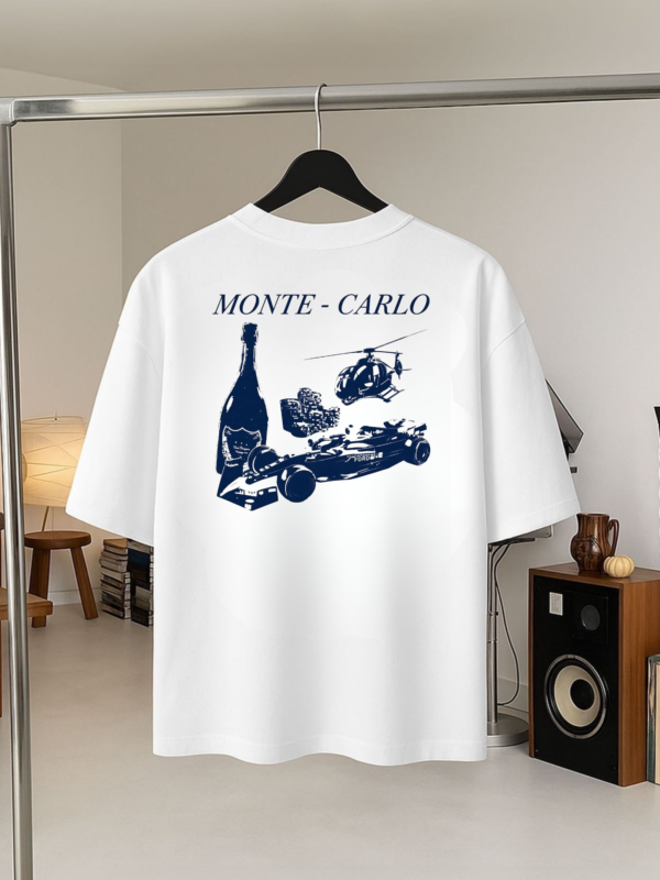italian-cuisine-night-211 Fuel & Coffee Monte-Carlo Motorsport Oversized T-Shirt – White